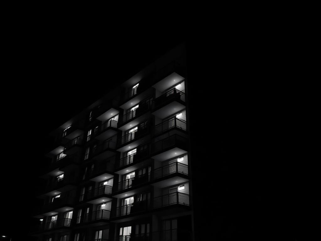 Immeuble d'appartements sécurisé par une alarme sans fil DAITEM